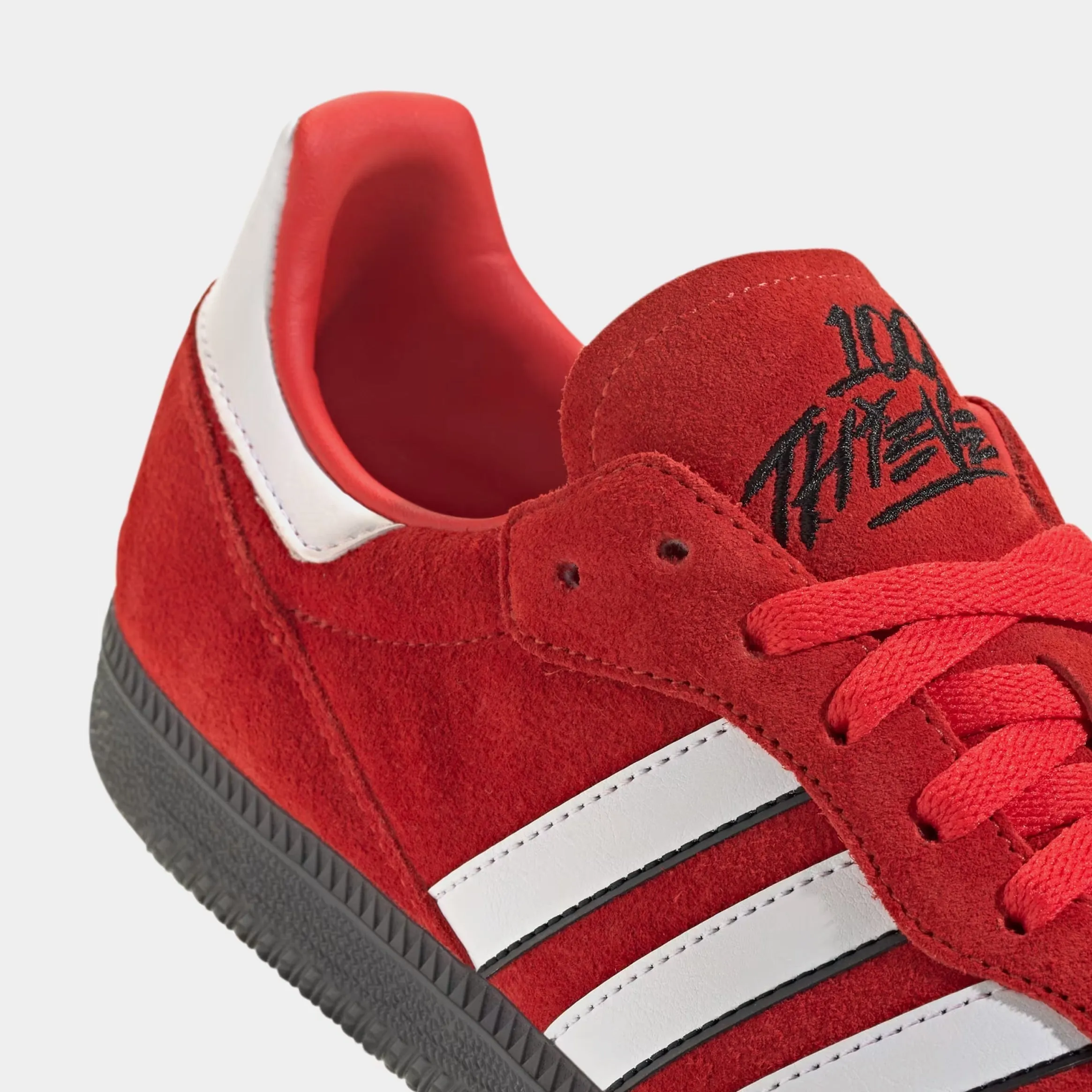 Adidas Apparel Shoes 100 Thieves Palos Hills Mens Lifestyle Shoes (Red/Ecru Tint /Collegiate Orange)