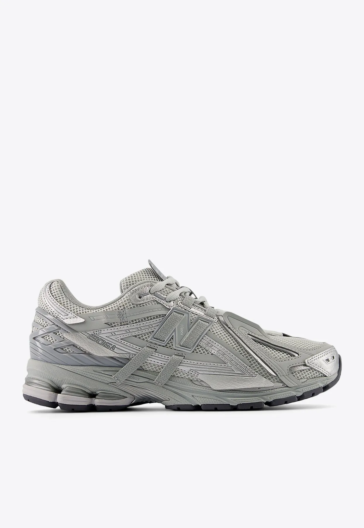 1906A Low-Top Sneakers in Concrete with Silver Metallic and Brighton Gray How To Tie New Balance 574