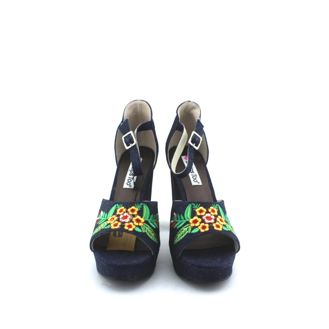 2 LIPS TOO DENIM Flat Mule Slides