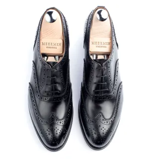 201301 - BLACK VITELLO - E Deer Stags Oxfords