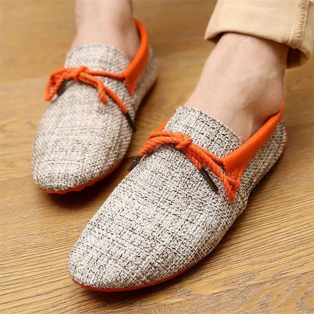 Size 6 Slides 2017 Summer Mens Loafers Casual Flat Shoes Knitted Woven Shoes Breatbale Natural Male Convenient Driving Shoes Flats Big Size 45