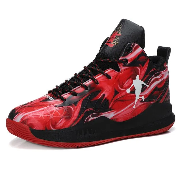2019 autumn High Top Basketball Shoes And Black Sneakers