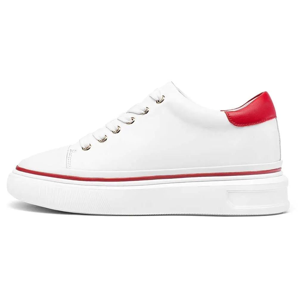 Air Sneakers Deals 7 CM / 2.76 Inches CMR CHAMARIPA Height Increasing Sports Shoes: Elevator Sneakers for Women - White Leather Sneakers