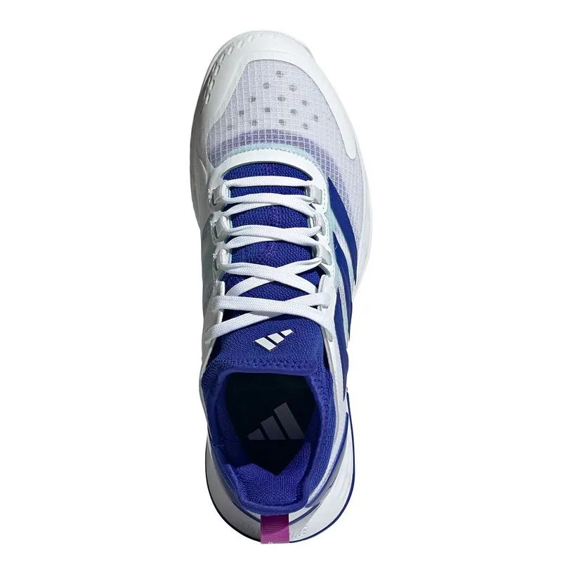 Adidas Anthony Edwards 1 Low Basketball Shoes Adidas Adizero Ubersonic 4.1 All Court Tennis Shoes (Mens) - White/Lucid Blue/Purple Burst