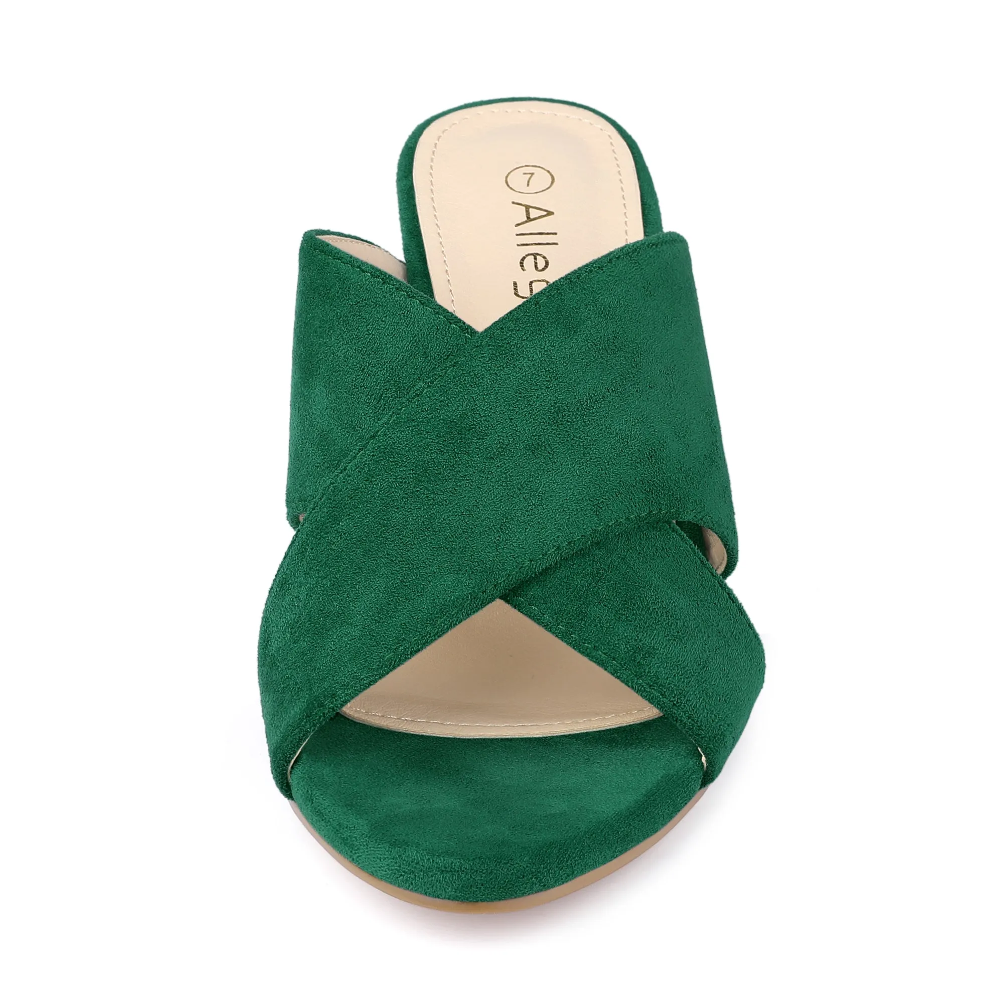 Crisscross Strap Block Heel Slide Sandals Exercise Sandals