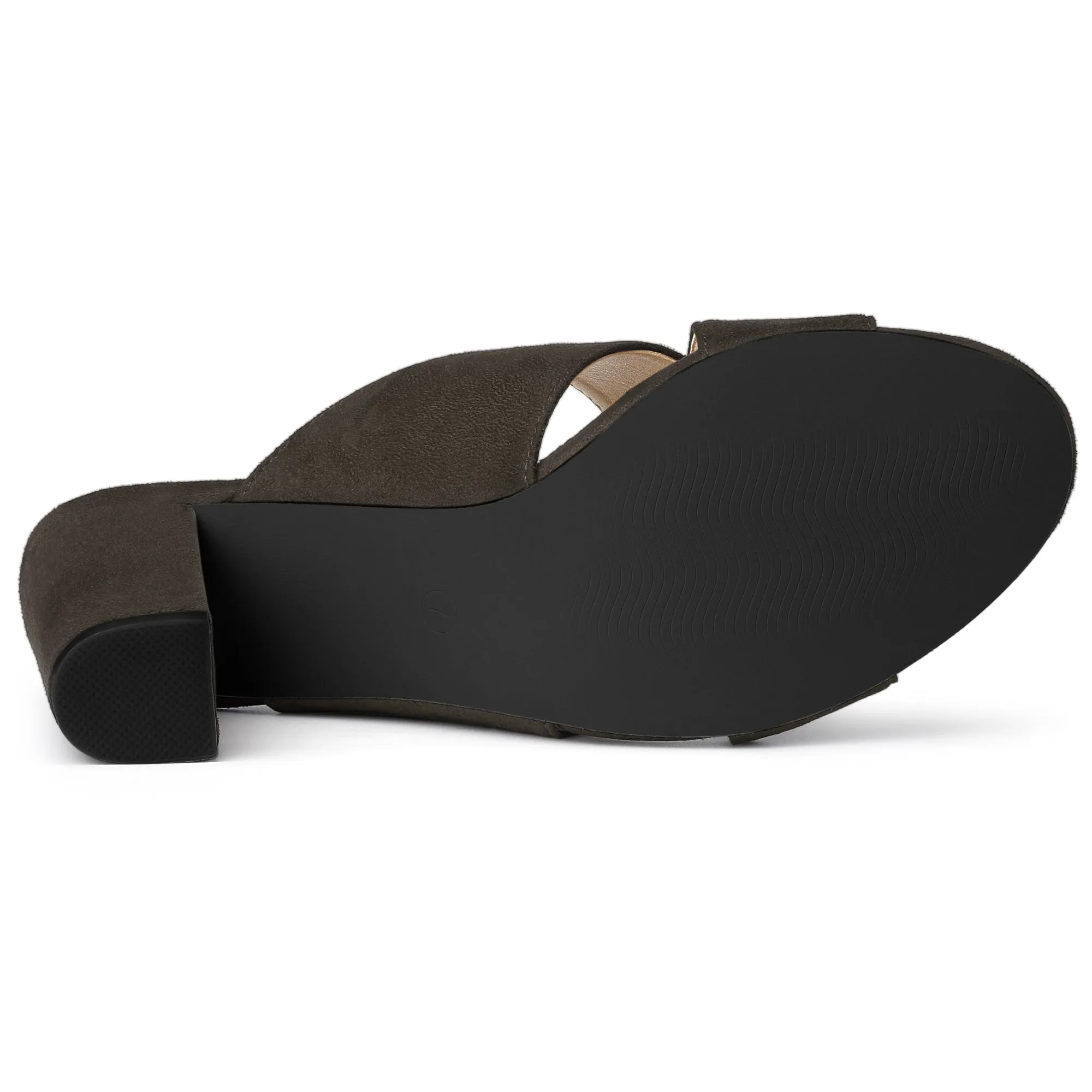 Sandals Anniversary Night Crisscross Strap Block Heel Slide Sandals