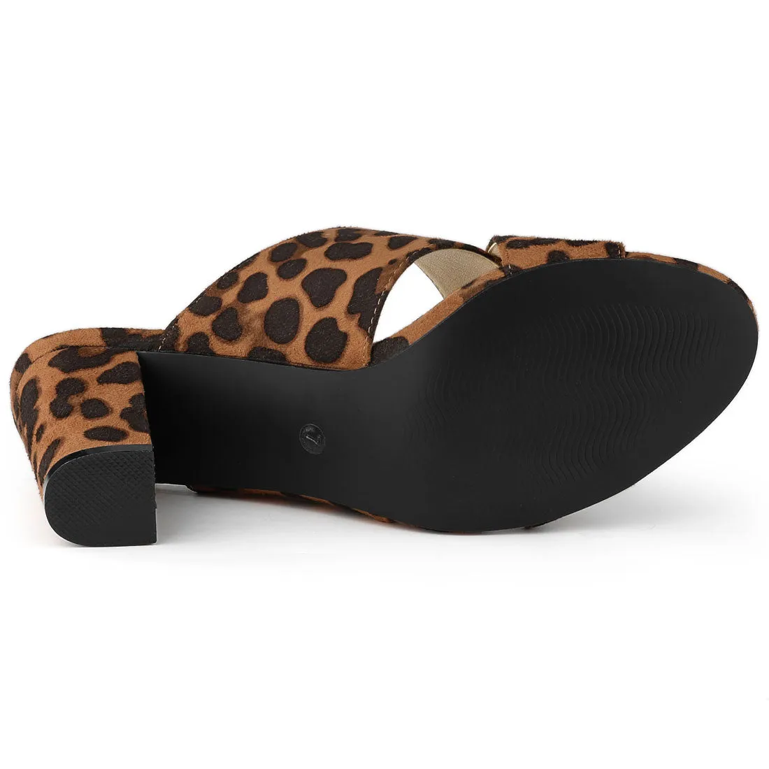 Crisscross Strap Block Heel Slide Sandals Platform Denim Sandals