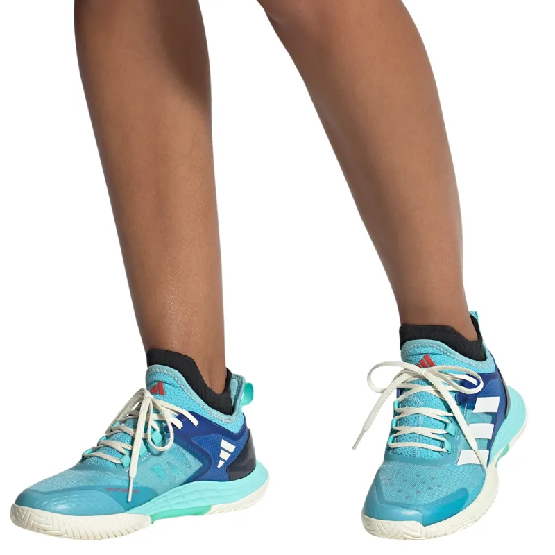 Adidas Heel Shoes Adidas Adizero Ubersonic Womens Tennis Shoes - Turquoise / Off White