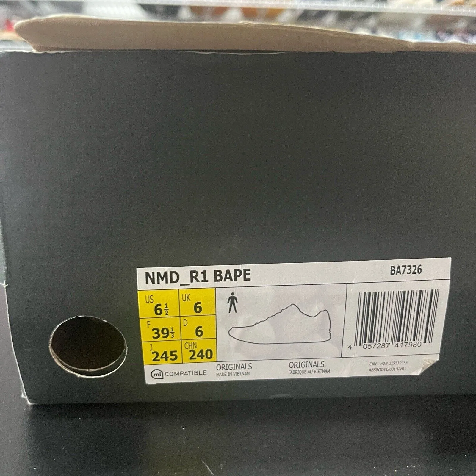 Arizona State Adidas Shoes Adidas NMD R1 Bape Olive Camo Camouflage BA7326 2016 Men's Size 6.5