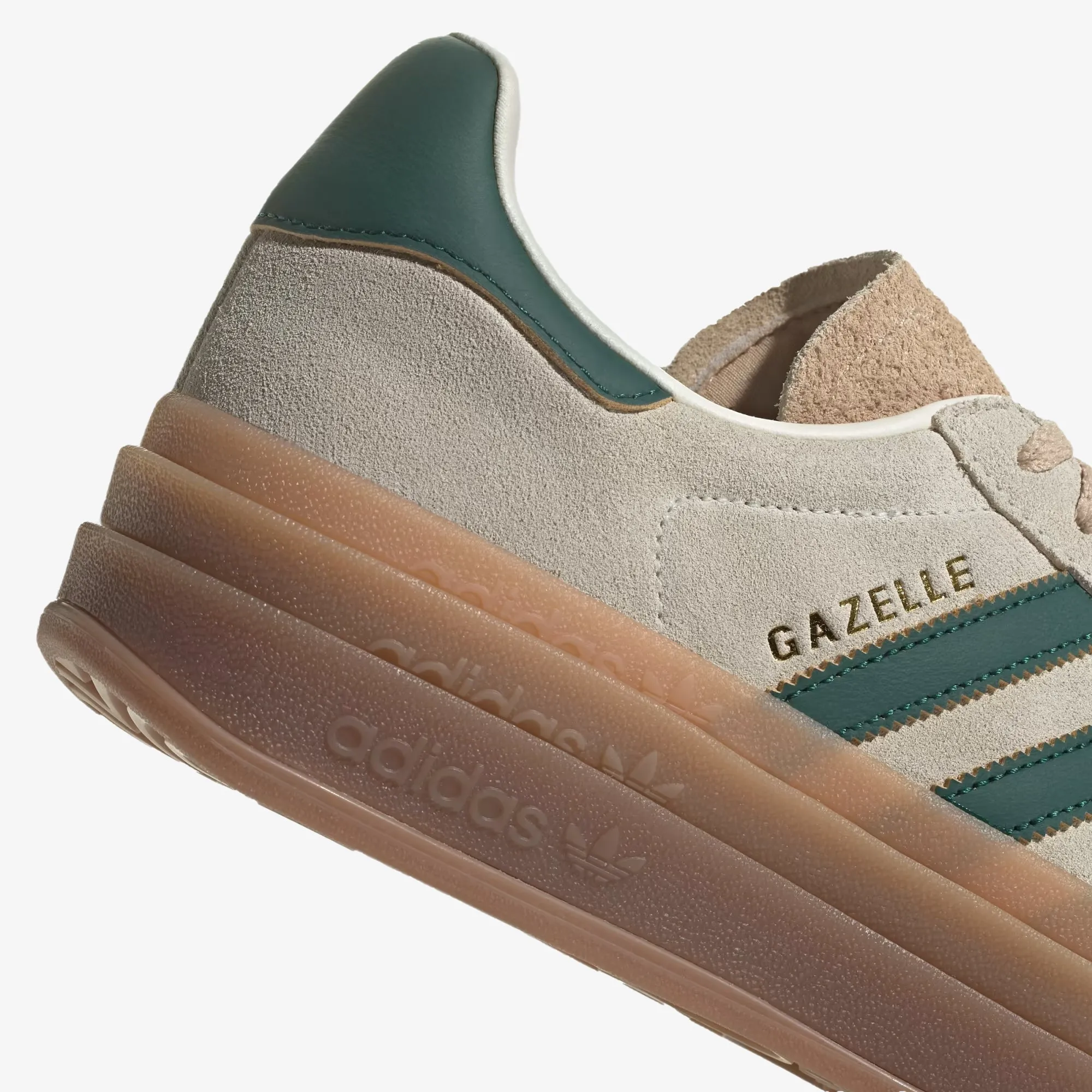 T Mac Adidas Shoes Adidas Originals | WMN'S GAZELLE  { CREAM WHITE/GREEN/MAGIC BEIGE