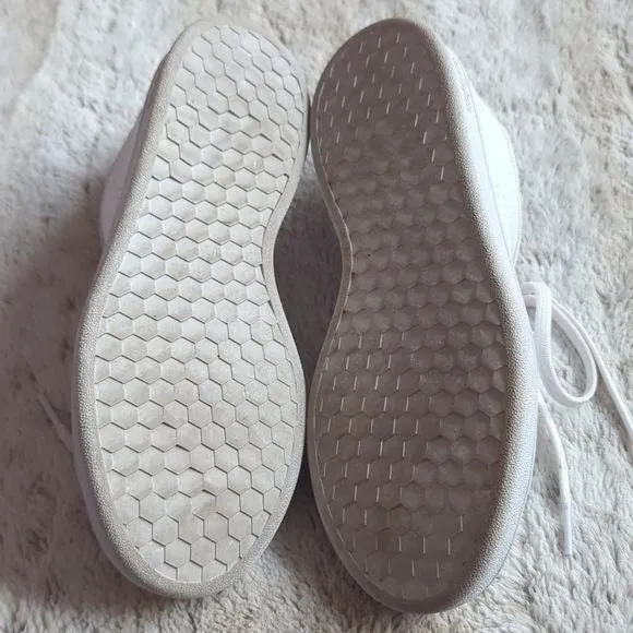 Adidas Women's Advantage Shoes Tennis Athletic White Pink Leather Size 7.5 Adidas Nurse Shoes