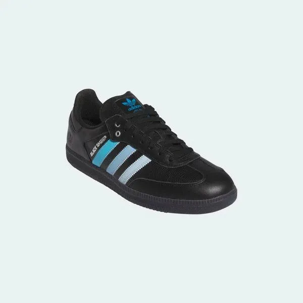 Adidas Shoes Without Laces Adidas x Charlotte FC x Black Sheep Samba ADV Core Black - Footwear White - Clear Blue