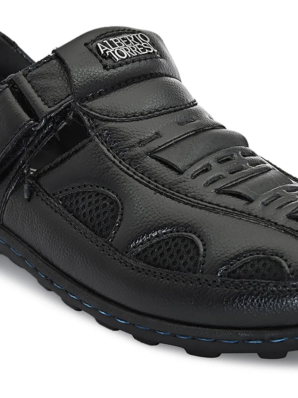 Wedge Thong Sandals Alberto Torresi Antonio Black Sandals