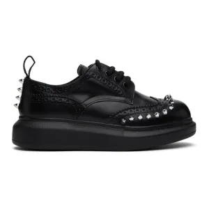 Casual Leather Oxfords Alexander McQueen Black Stud Hybrid Brogues