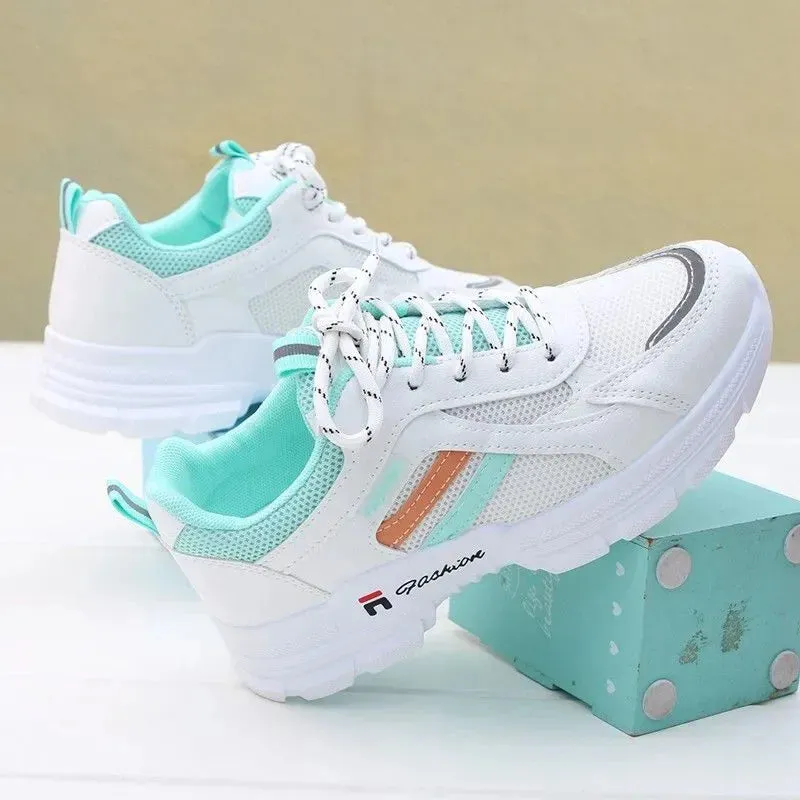 Casual Tennis Shoe Outfits Women's  Stylish Breathable Platform Running Shoes