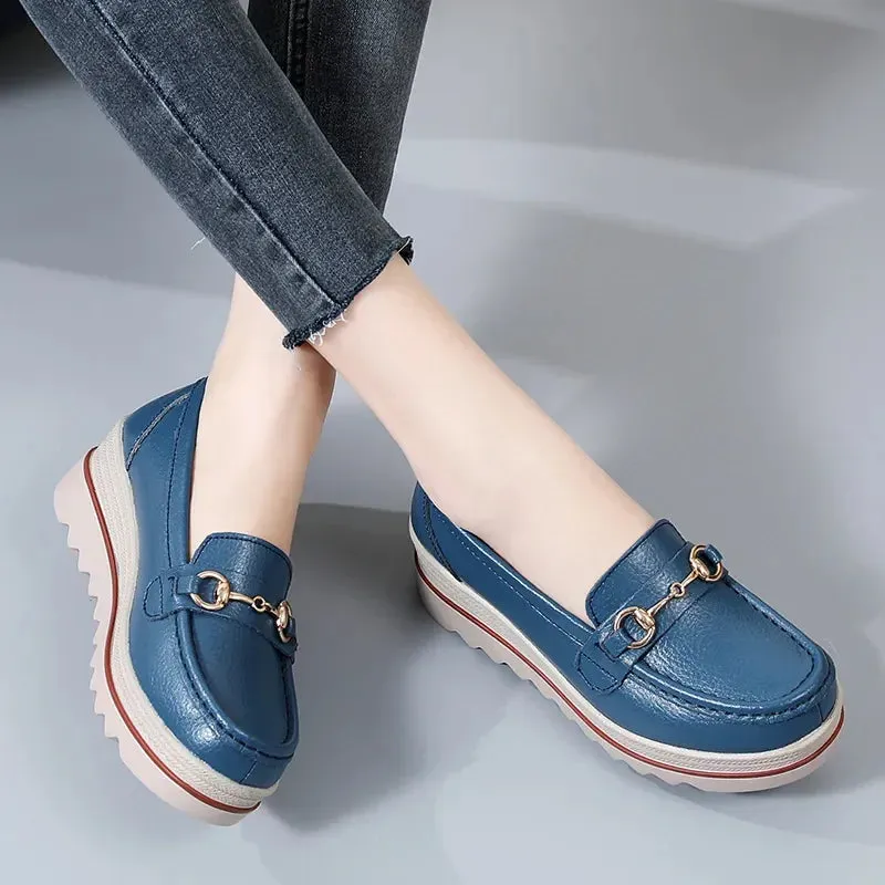Ashore Shop Women Casual Shoes Designer Flat Platform Loafers Parigi Loafers