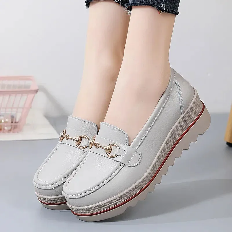 With Loafers Ashore Shop Women Casual Shoes Designer Flat Platform Loafers