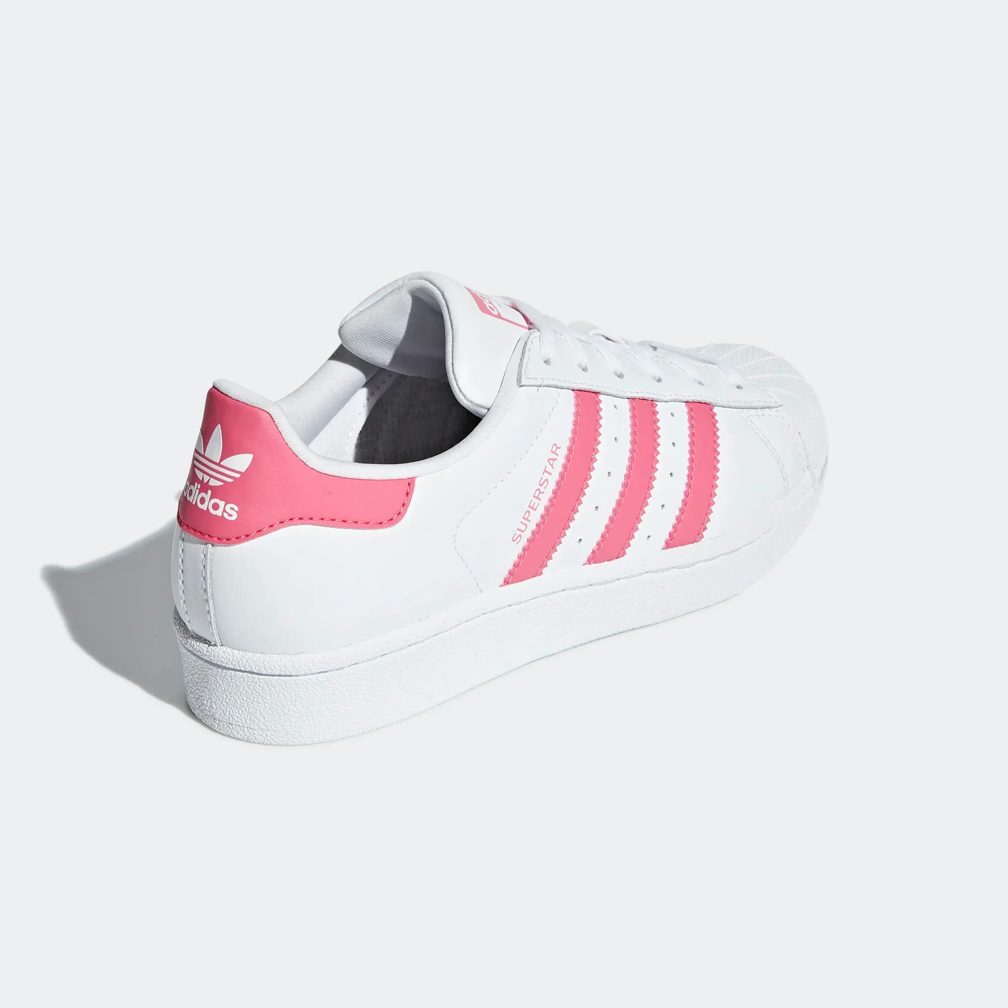 Adidas Equipment Shoes 90s Adidas Kid's Superstar Shoes - Cloud White / Real Pink