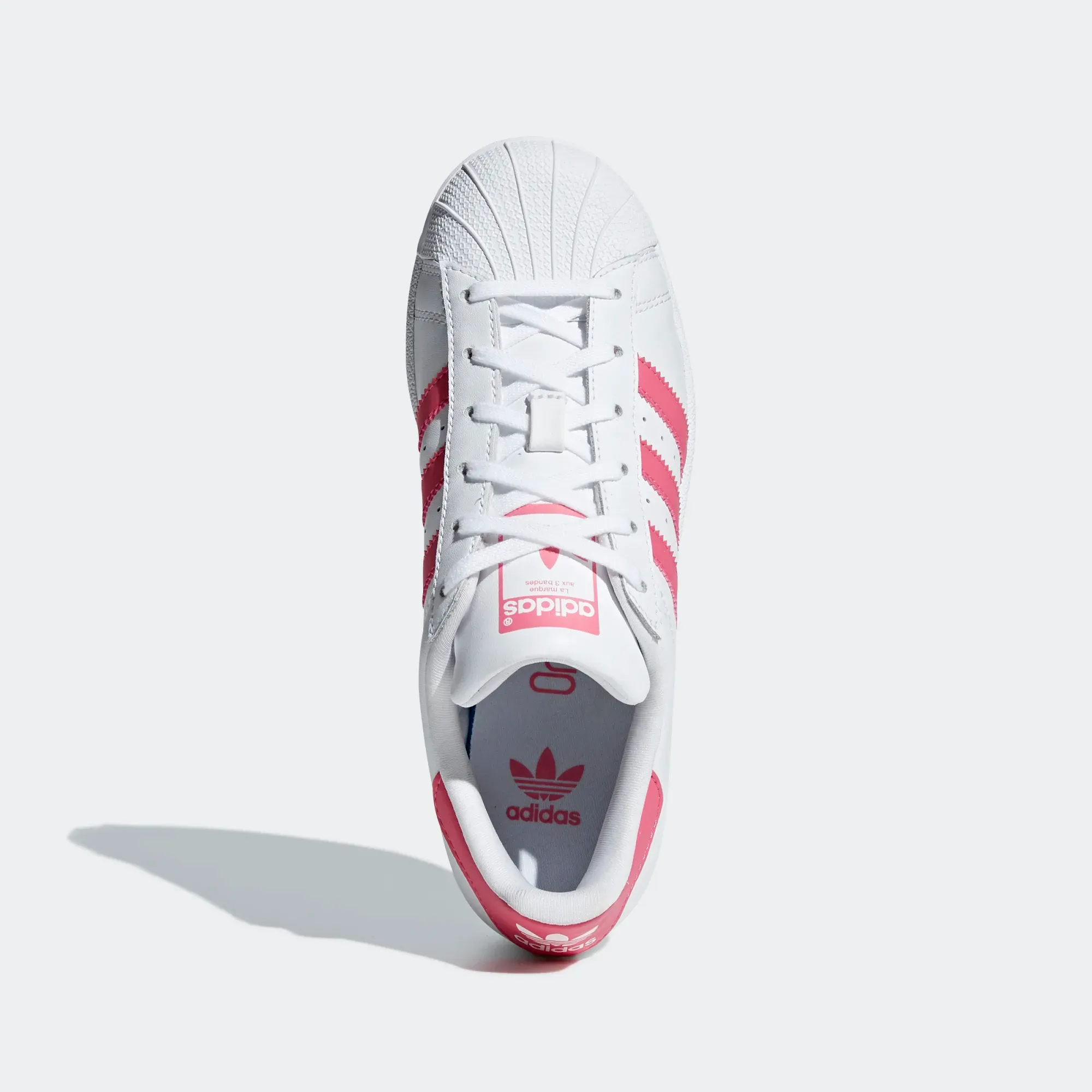 Customizable Shoes Adidas Adidas Kid's Superstar Shoes - Cloud White / Real Pink