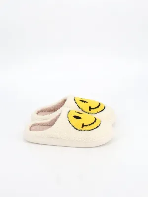 Men's Graphic Printed Faux Fur Slippers,Off White Safest Slippers For Elderly