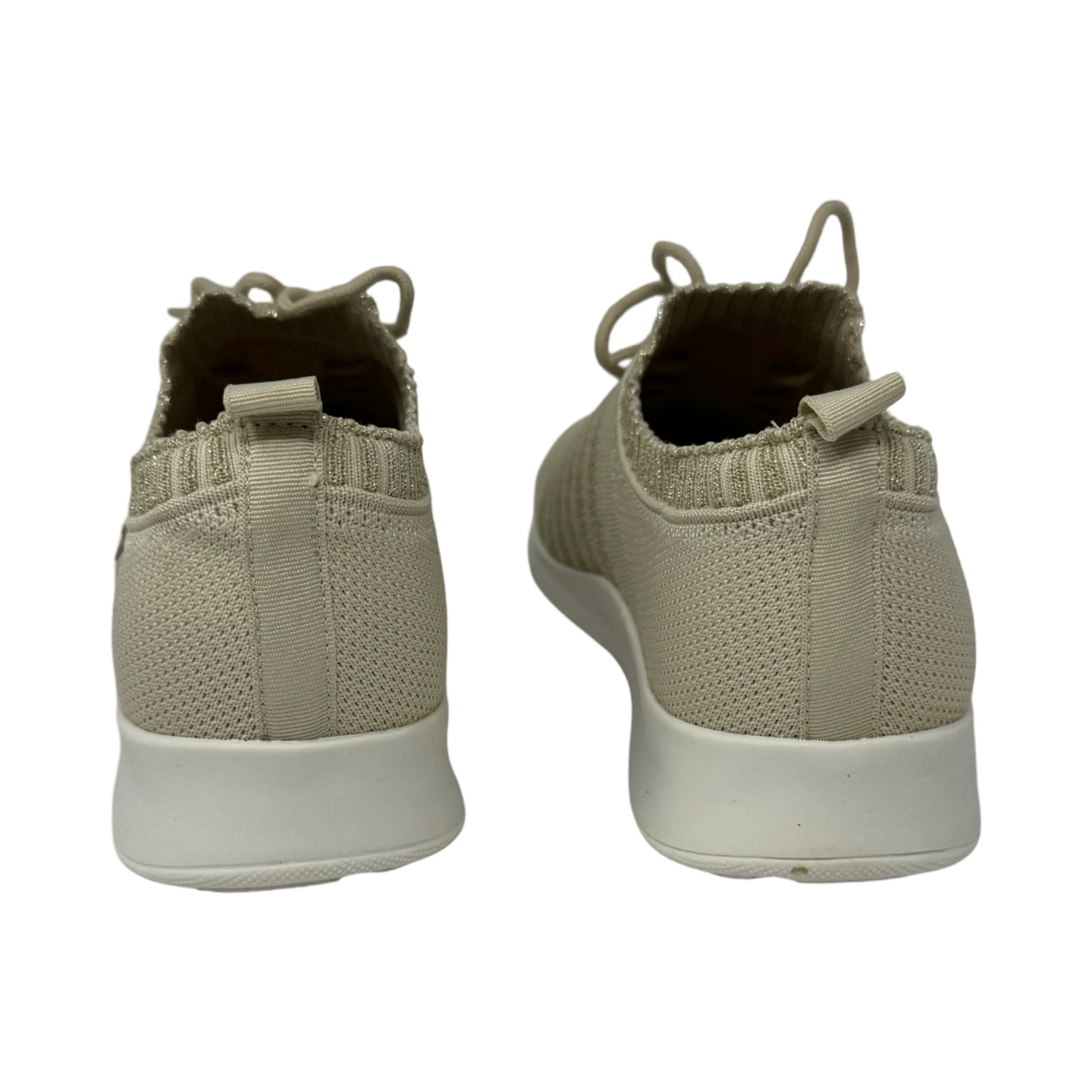 White Jeans White Sneakers ANACAPRI Emilia Knit Glitter Sneakers