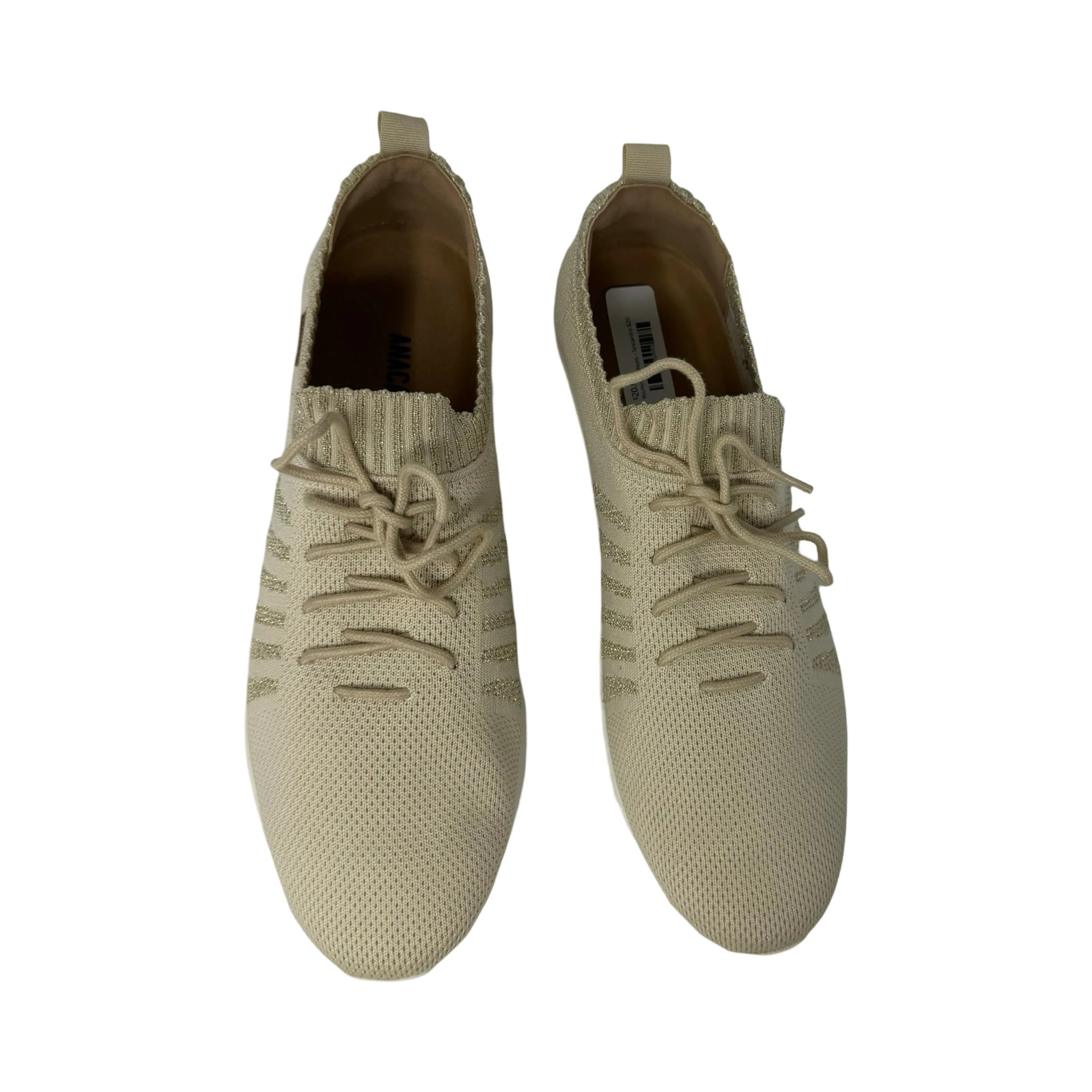 Best Walking Sneakers For High Arches ANACAPRI Emilia Knit Glitter Sneakers