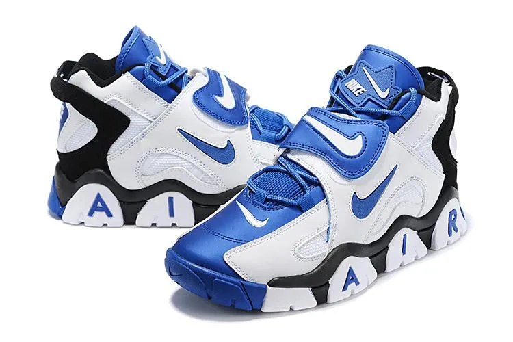 Nike Air Barrage Mid 'White Black Blue' Sneaker Shoes Sale Men Size 7-12 Asics Most Popular Shoes