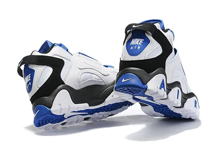 Cheap Asics Wrestling Shoes Nike Air Barrage Mid 'White Black Blue' Sneaker Shoes Sale Men Size 7-12