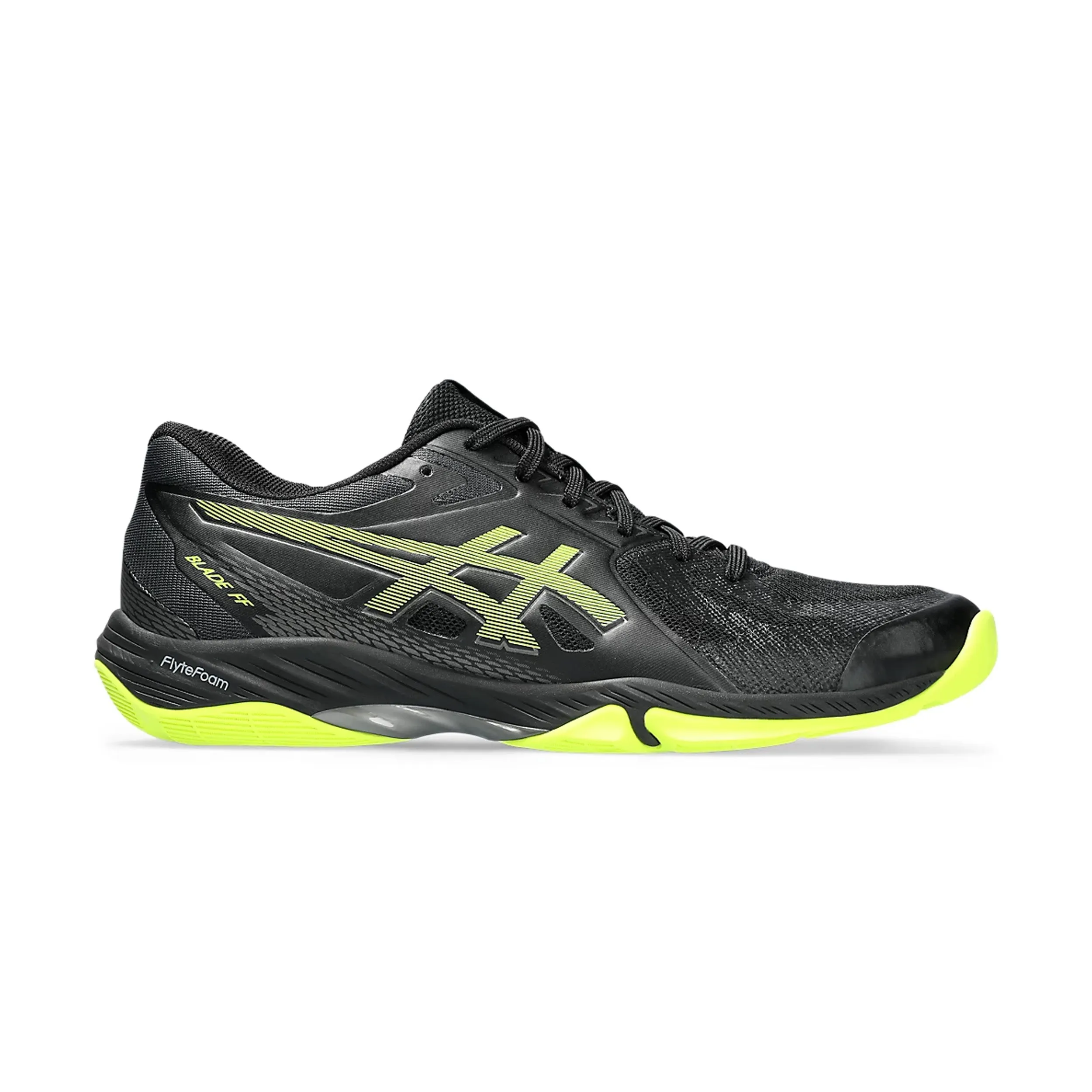 Asics Blade FF (Black/Safety Yellow) Badminton Shoes Asics Shoes Noosa Tri 13