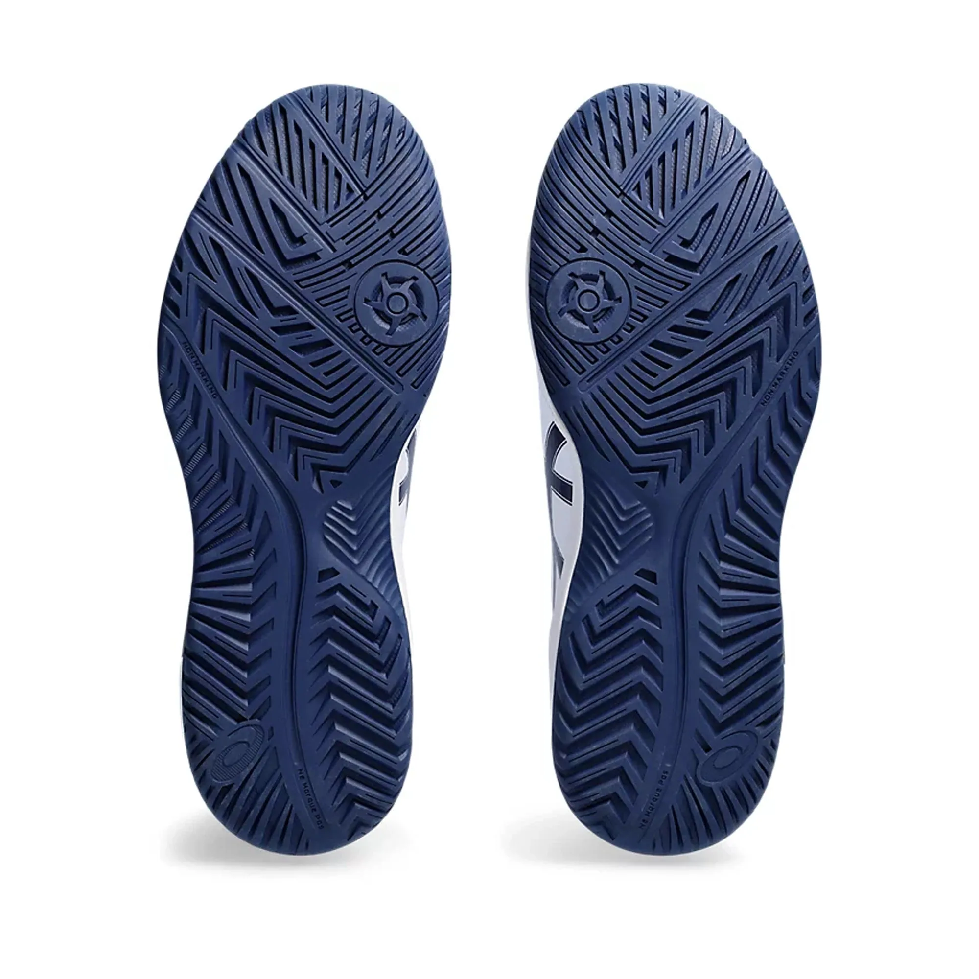 Asics Gel Dedicate 8 Tennis Shoes- White/Blue Expanse Non Slip Shoes Asics