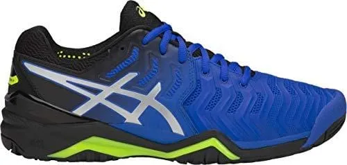 Asics Tennis Shoes Novak Djokovic ASICS Gel-Resolution 7 Men's Tennis Shoe, Illusion Blue/Silver, 10.5 D US