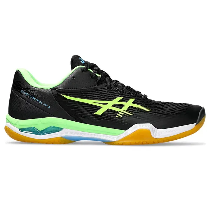 Asics Bandit Shoe Asics Men's Court Control FF 3 Badminton Shoes (Black/Lime Burst)