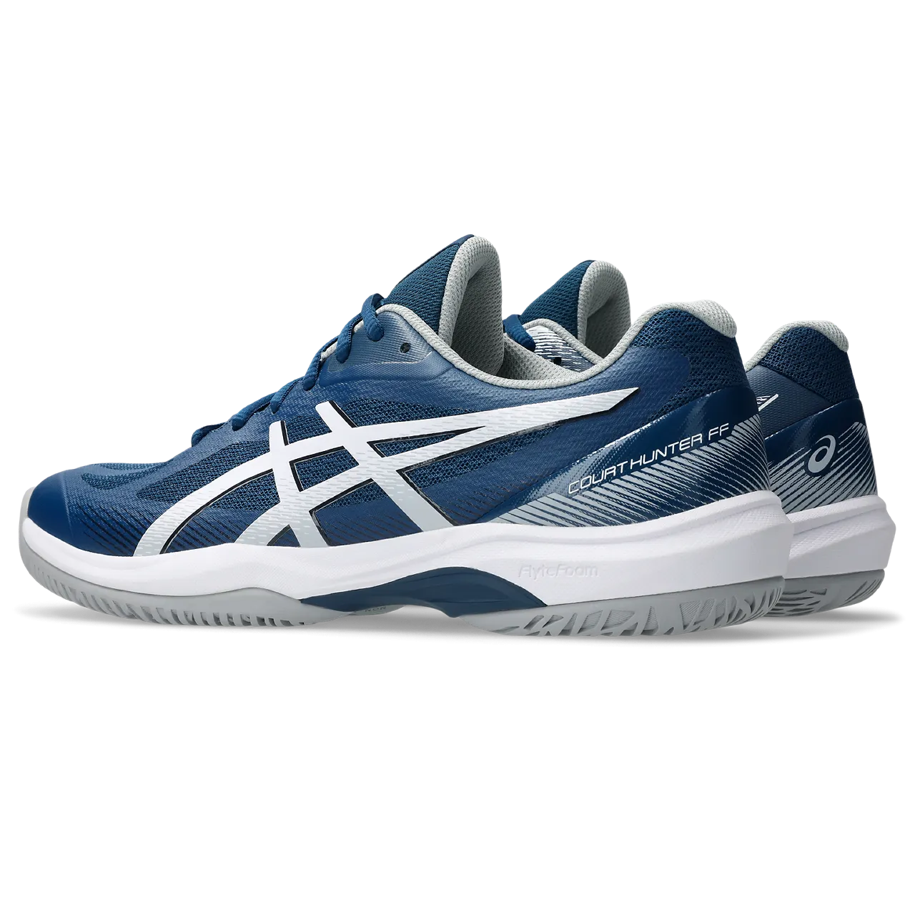 Asics Men's Court Hunter FF Indoor Court Shoes AW25 Mako Blue Gravel Asics Shoes Country Of Origin