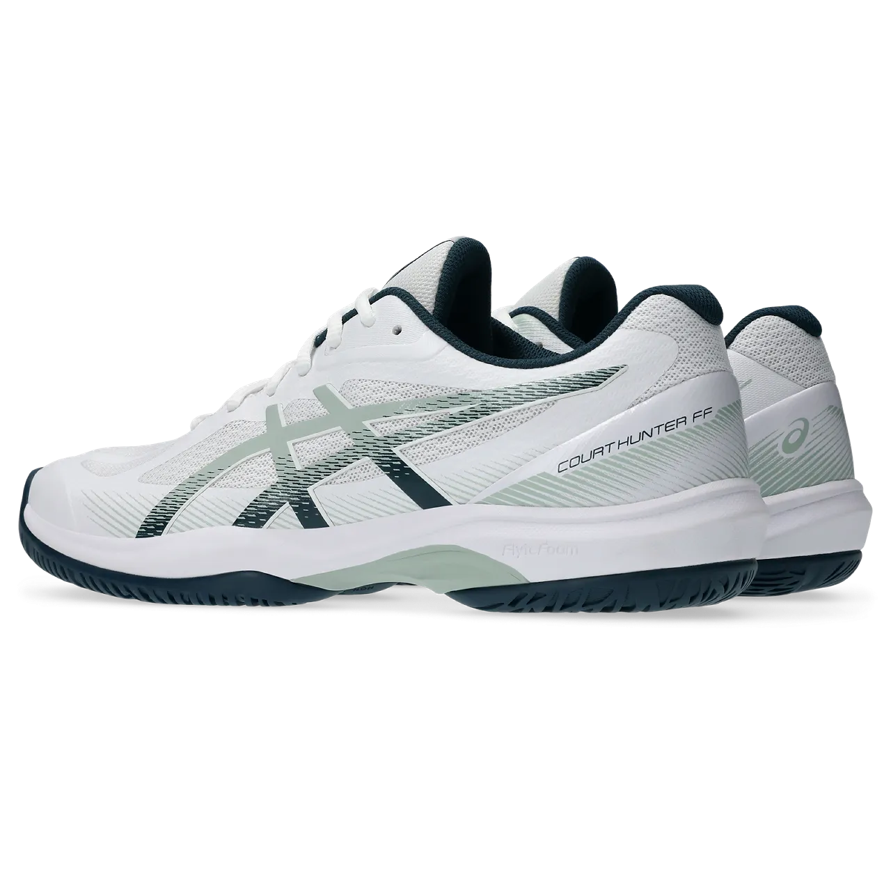 Asics Men's Court Hunter FF Indoor Court Shoes AW25 White Lichen Rock Best Asics Shoes For Table Tennis