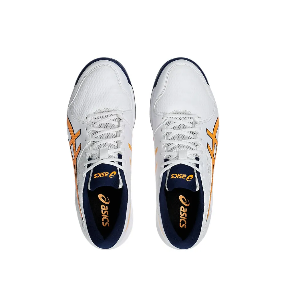 Supportive Asics Shoes ASICS Men's Gel-Peake 2 GS Cricket Shoe (White/Orange)