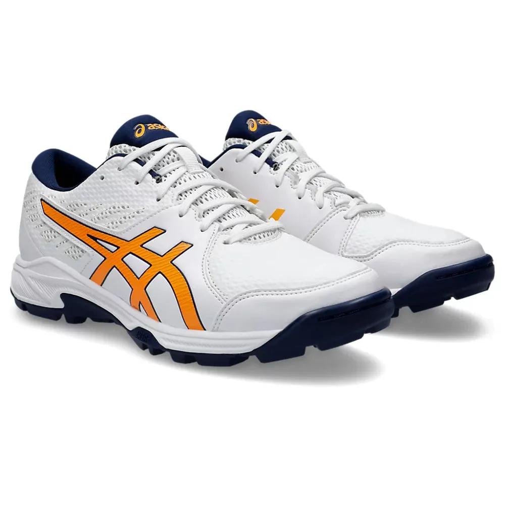 ASICS Men's Gel-Peake 2 GS Cricket Shoe (White/Orange) Most Comfortable Asics Shoes