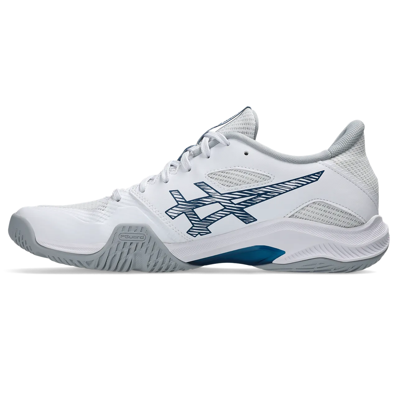 Asics Men's Blade FF 2 Indoor Court Shoes AW25 White Mako Blue Discount Asics Tennis Shoes