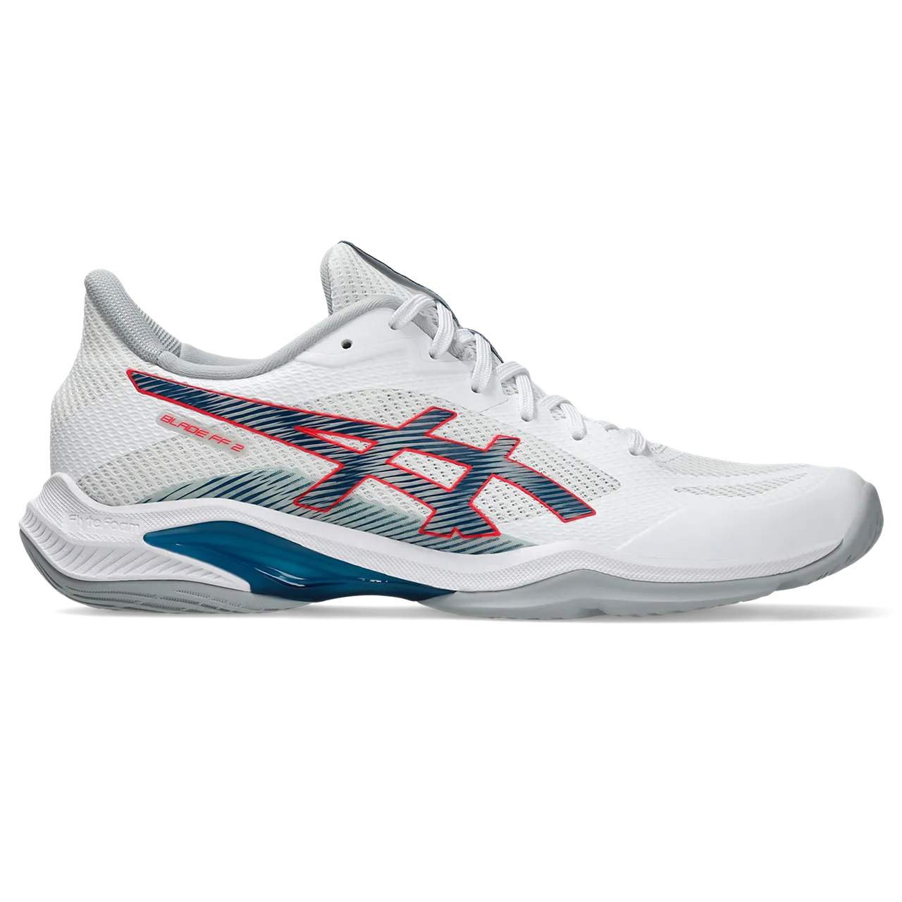 Best Asics Basketball Shoes Asics Men's Blade FF 2 Indoor Court Shoes AW25 White Mako Blue