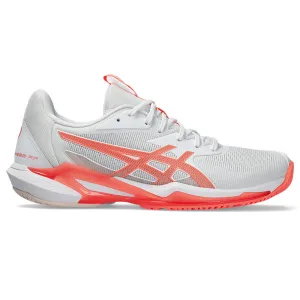 Asics Solution Speed FF3 White/Sun Coral Women's Tennis Shoes Low Asics Shoes