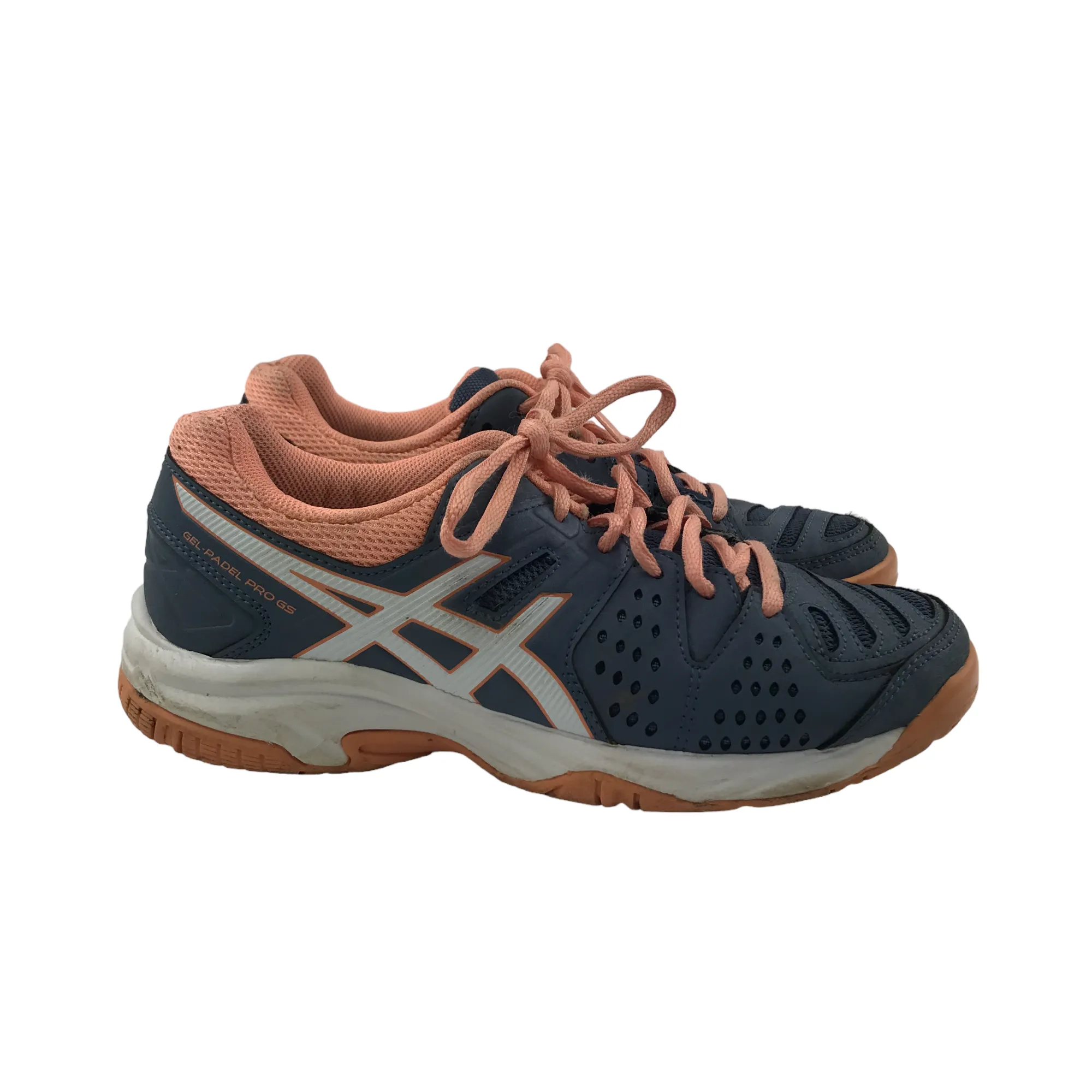 Asics Foundation Shoes Asics Trainers Shoe Size 3 Grey and Peachy with Laces