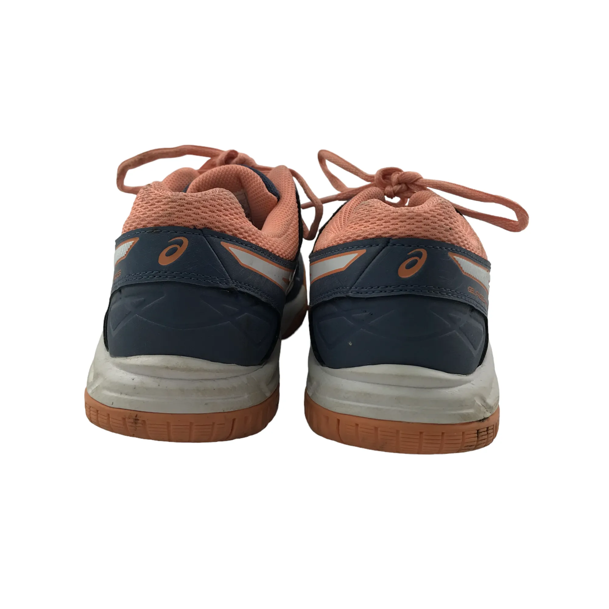 Asics Trainers Shoe Size 3 Grey and Peachy with Laces Asics Wrestling Shoes Size 7