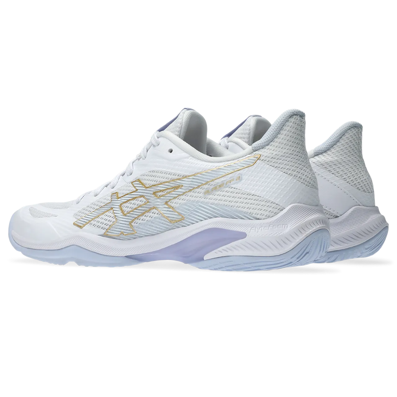 Asics Women's Blade FF 2 Indoor Court Shoes AW25 White Blue Fade Futsal Asics Shoes
