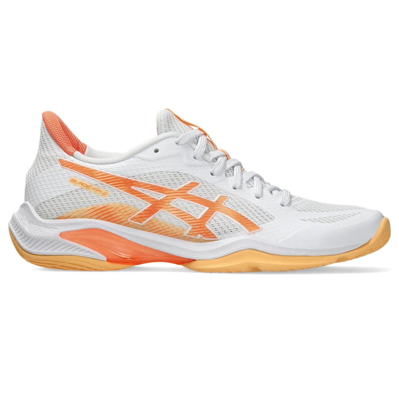 Asics Women's Blade FF 2 Indoor Court Shoes AW25 White Vivid Coral Asics Spikes Running Shoes