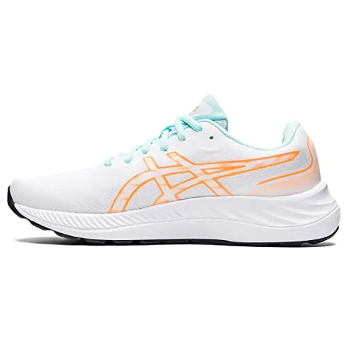 ASICS Women's Gel-Excite 9 Running Shoes, 8.5, White/Orange POP Asics Running Shoes Clearance