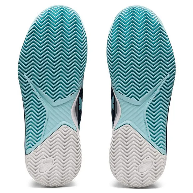 Asics Women`s GEL-Resolution 8 CLAY Tennis Shoes Light Indigo and Clear Blue Asics Shoes Coupon