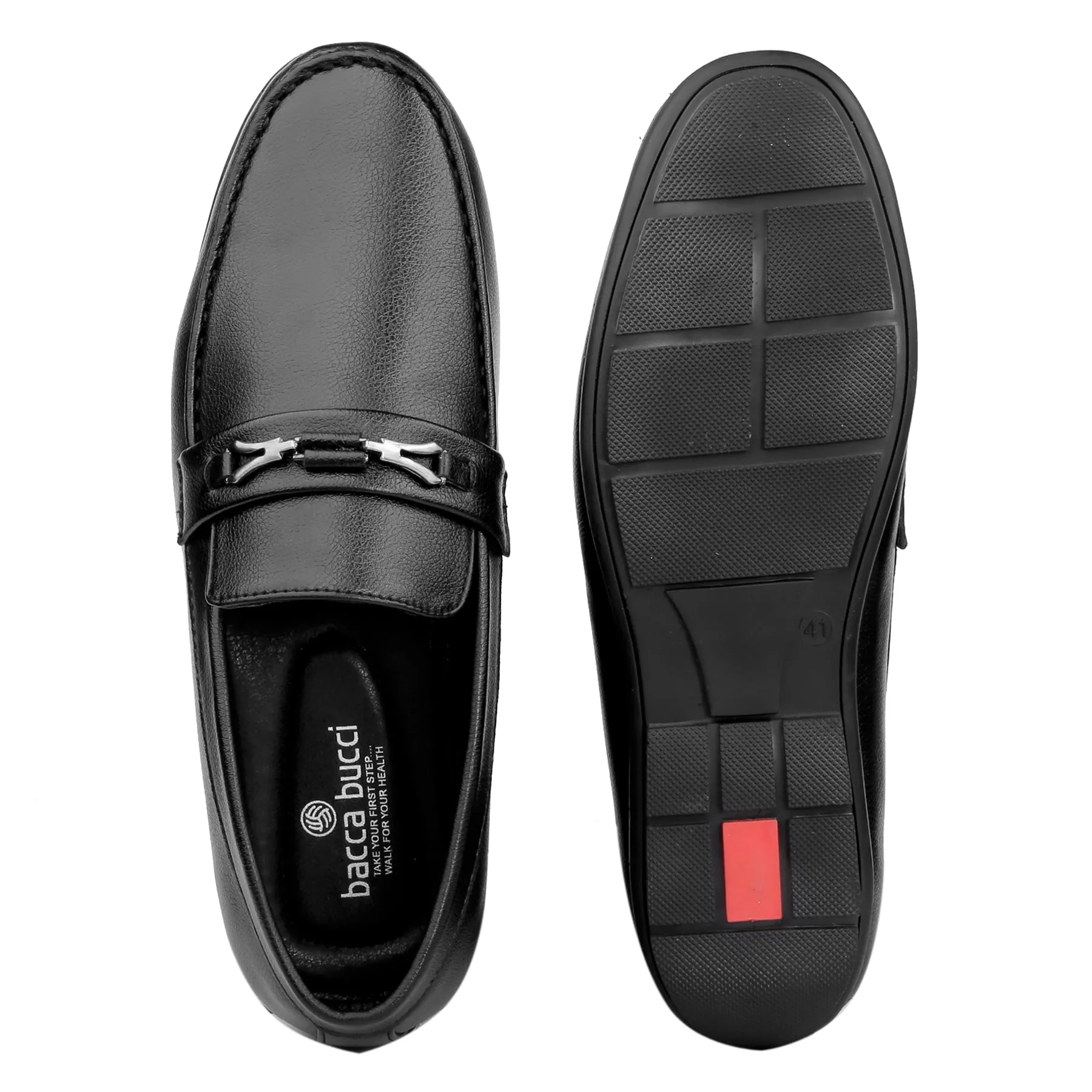 White Penny Loafers Bacca Bucci Men's LUNA Casual Slip-On Loafers Moccasins Lightweight Driving Shoes