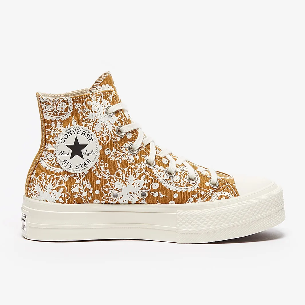 Vintage Shoes Converse Womens Fall Florals Ctas Lift Hi