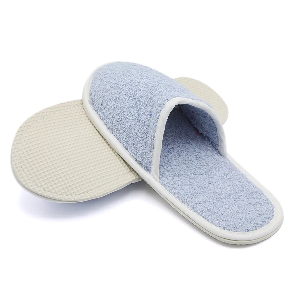 Bath Slippers - Light Blue Fuzzy Outdoor Slippers