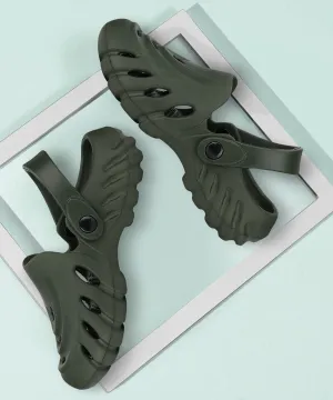 Bersache Extra Soft Classic Casual with  Regular wear with Ultra Soft & Flexibility Technology Clogs for Men's & Boy's- 6009- Green Modern Family Gloria Slippers