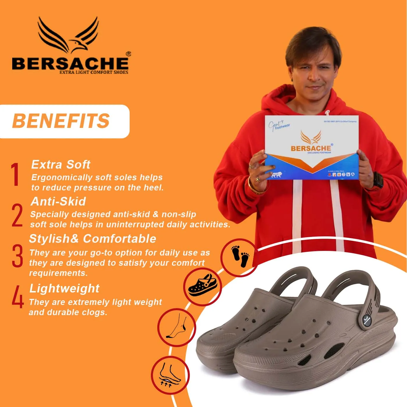 Amazon Ballet Slippers Bersache Extra Soft Classic Casual with  Regular wear with Ultra Soft & Flexibility Technology Clogs for Men's & Boy's 6067-Brown